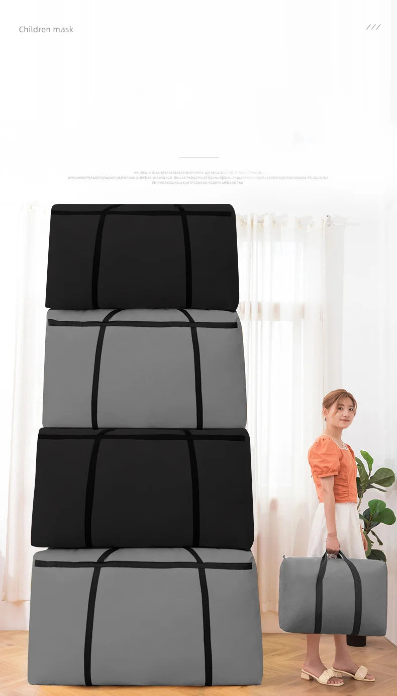 Extra Large Waterproof Moving Luggage Bags Laundry Shopping Bag foldable luggage travel bag Thin Oxford Cheap Quilt Organizer