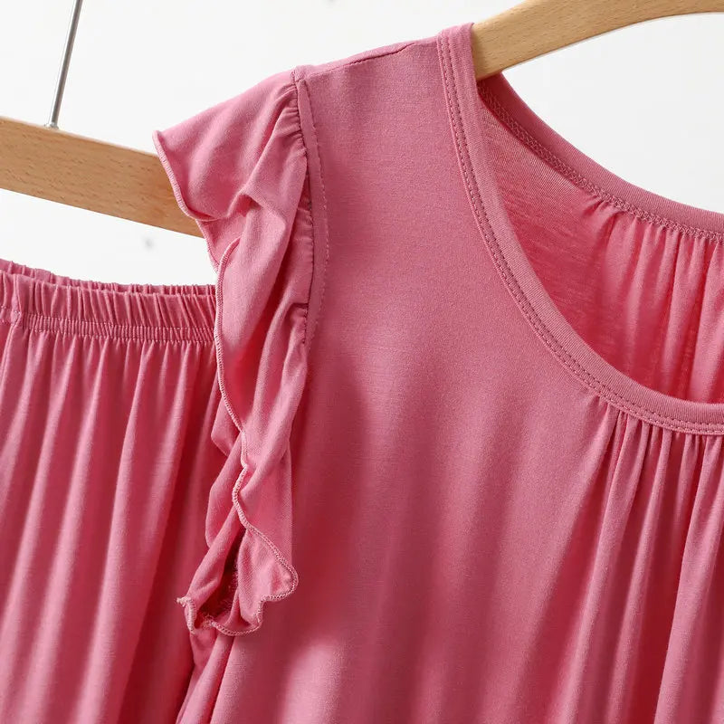 3XL-8XL Women's Pajama Sets New Plus Size Lounge Wear Modal Sleeveless Shirt Shorts Suit Sleepwear Home Clothes Ladies Pijamas