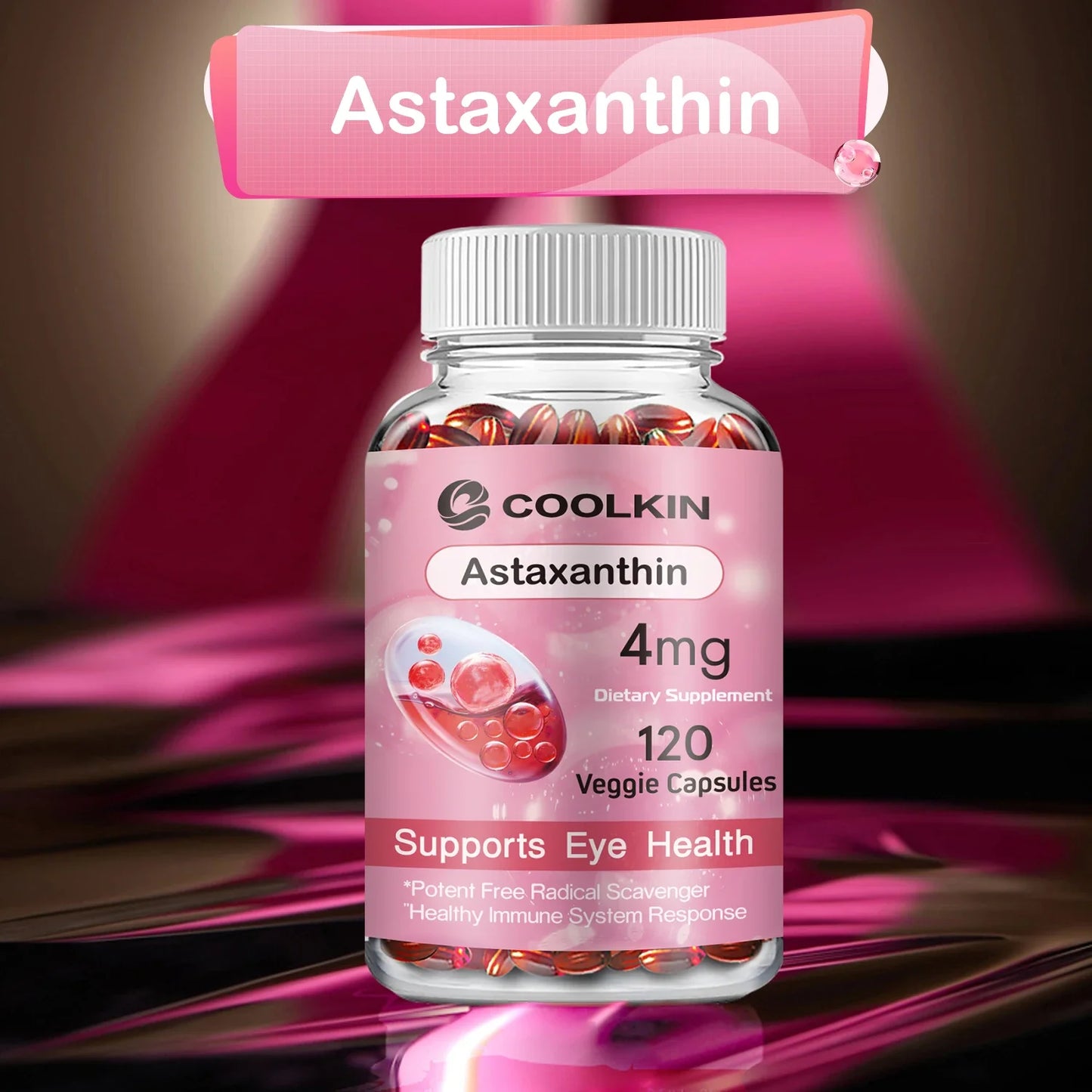Astaxanthin - Supports Eyes, Promotes Nervous System Health, and Improves Immunity, Non-GMO Supplement