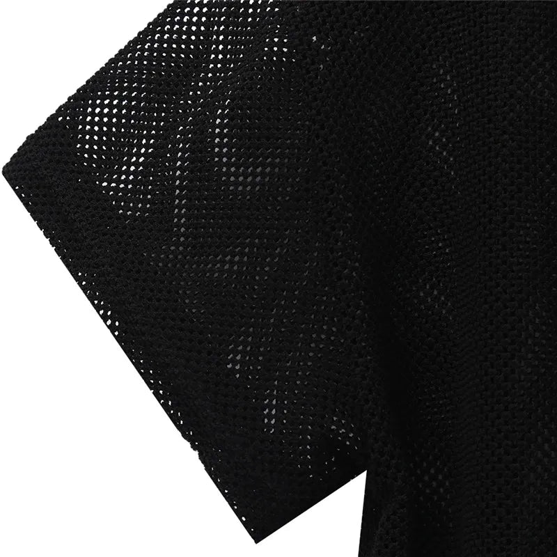 Women's Mesh Yoga Shirt Sexy Short Sleeve T-Shirt Sport Top Blouse Cover Up Quick Dry Gym Clothes Running Fitness Tank Sportwear