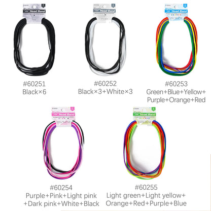 6/8PCS Unisex Sports Elastic Thin Headband Non-Slip Women Men Yoga Hair Bands Sweatband Football Running Biking Sports Hairband