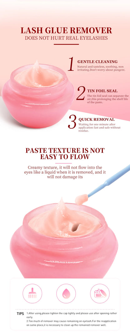 GTGDHNY Eyelash Glue Remover Quick Unloading Adhesive Professional Cream Remover for Eyeslashes De Pestaña Makeup Tools