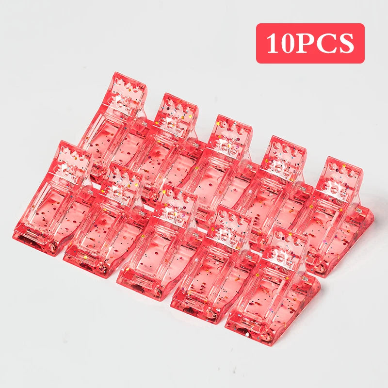 Acrylic Nail Clip Transparent Gel Quick Building Nail Tips Clips Fingernail Extension UV Clamps Manicuring Art Builder Tools Set Q42556