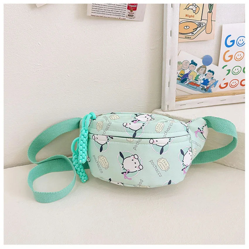 Sanrio Kuromi Chest Bag Cinnamoroll Crossbody Shoulder Bag Waist Storage Pouch My Melody Hello Kitty Coin Purse Kid Girl Gift 4