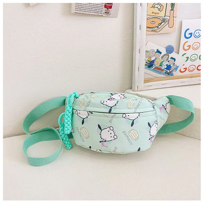 Sanrio Kuromi Chest Bag Cinnamoroll Crossbody Shoulder Bag Waist Storage Pouch My Melody Hello Kitty Coin Purse Kid Girl Gift 4