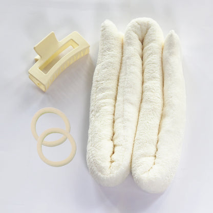 Create Professional Looking Curls Instantly with Heatless Curling Rod Headband No Heat Soft Overnight Hair Curlers beige set 2