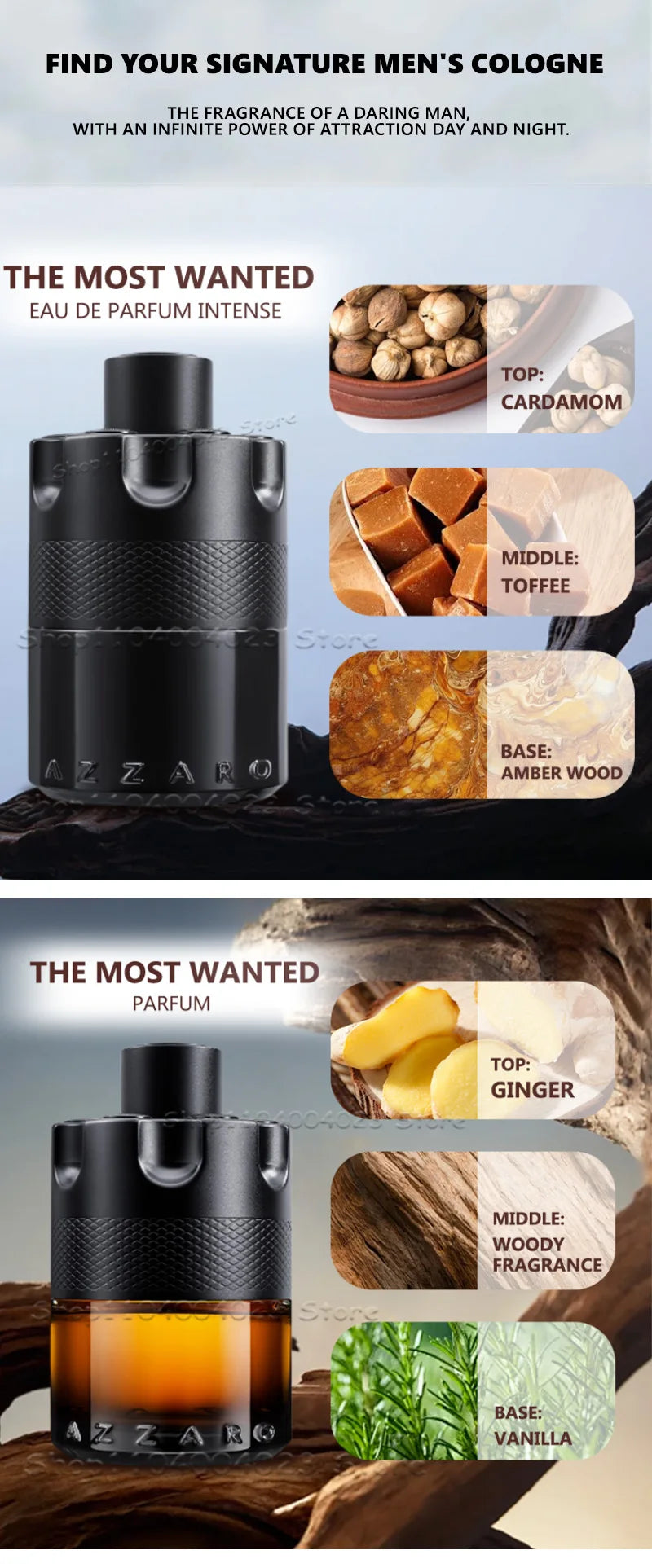 100ML Azzaro The Most Wanted Parfum Intense Mens Cologne High Quality Luxury Perfumes For Men Attract Women Hypnosis Perfume