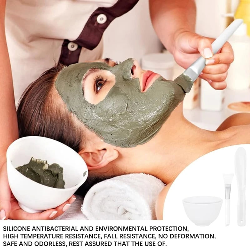 Face Mask Mixing Tools Set Reusable Facial Applicator Spatula Stirring Mask Bowl Spoon Kit Skin Care Beauty Makeup Supplies