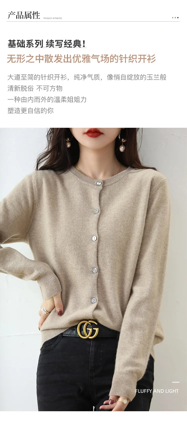 Knitted Cardigan Women's Sweater Autumn And Winter 2022 New Solid Color Coat Round Neck Short Long Sleeve Loose Korean Fashion