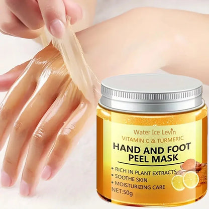 Vitamin c and turmeric hand wax mask for hands and feet, smoothing skin, gently cleansing hand mask, illuminating hand skin Default Title