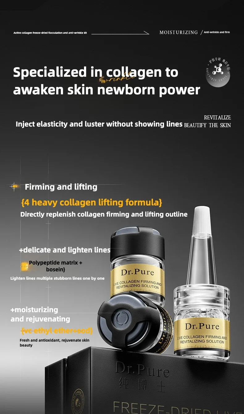 Collagen Peptide Anti-Wrinkle Freeze-dried powder- Firming, Lifting Hydrating Face Kit for All Skin Types Beauty care product