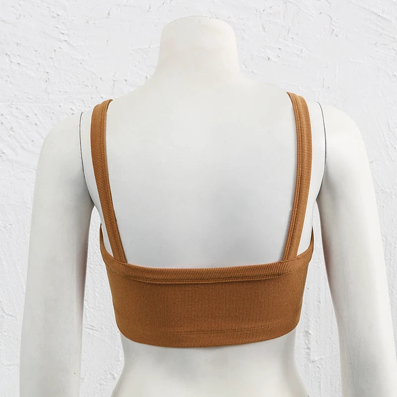 Women Sleeveless Crop Top Tank Tops Summer Sexy Casual Solid Color Streetwear Short Women's T-shirt Camisole Crop топ женский