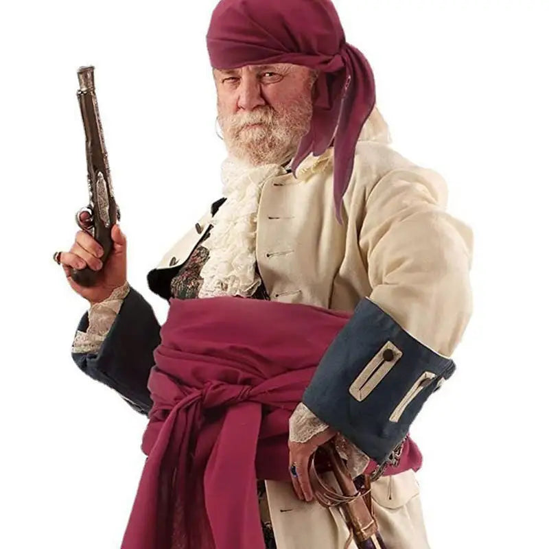 Pirate Medieval Renaissance Vintage Belt Headband Set Pirate Headscarf And Belt Set Halloween Cosplay Costume Party Props