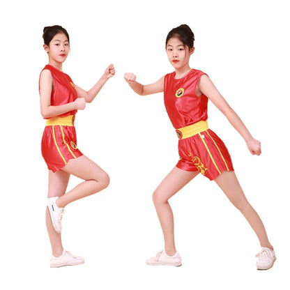 Unisex Boxing Uniform Sanda Suit Kongfu Uniform Wushu Clothing Martial Arts Performance Costume for Children Adult Badiee Stylez