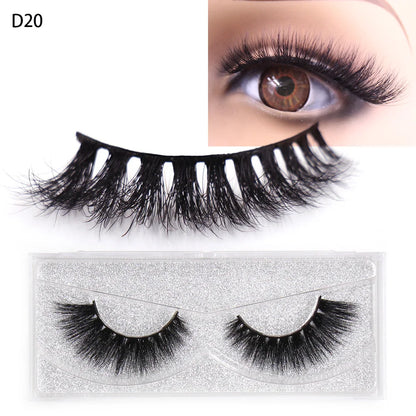 LEHUAMAO False Eyelashes Mink Lashes Natural Thick False Eyelashes Extension Wispy Soft Lashes Makeup Tools D22 1Pair-D20
