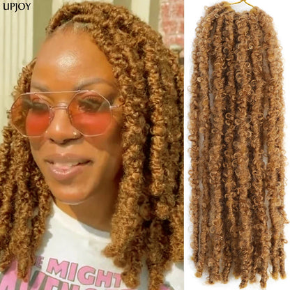 Butterfly Locs Crochet Hair 12 inch Handmade Butterfly Soft Locs Crochet Hair Extensions Synthetic Braiding Hair 12Strands/pack Badiee Stylez