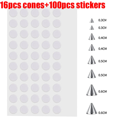 Stainless Steel Fake Nose Ring Sticker Non Piercied Lip Nails Ear Stud for Women Men Pack Fake Eyebrow Lip Piercing Body Jewelry Badiee Stylez