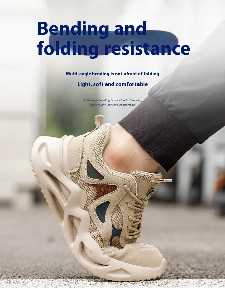 Lightweight Safety Shoes Men Women Work Shoes Steel Toe Cap Working Boots Sneakers Man Women Breathable Shoes Tactical Boots - Badiee Stylez