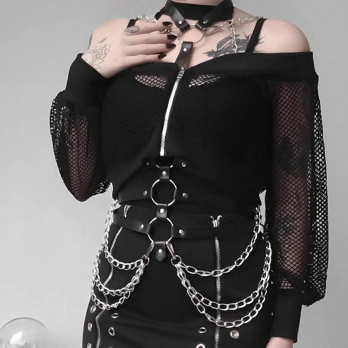 Women Trend Punk Belt Fashion Leather Waist Belt Female Street Style Decoration Body Chain Belt Gothic Clothing Accessories