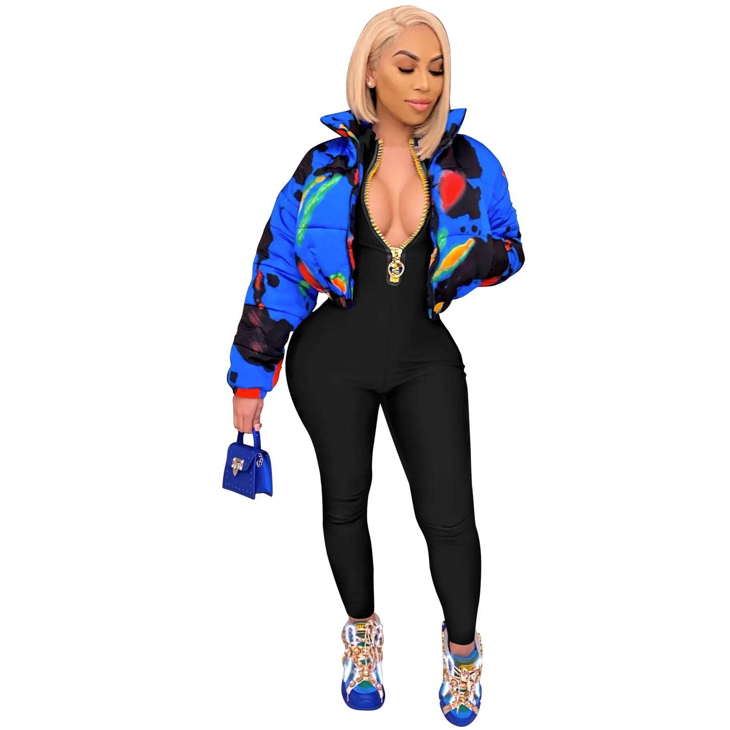 Women's Bodycon One-piece Jumpsuit Long Sleeved Big Zipper Female Casual Sport Workout Skinny Activity Wear Overalls Tops Badiee Stylez
