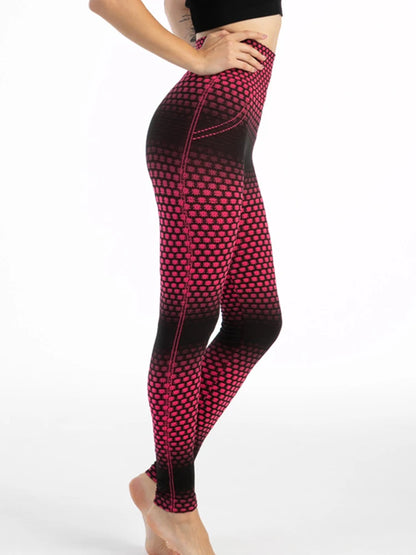 CUHAKCI Camouflage Printed Leggings Women Seamless Denim Sports High Waist Tights Workout Fitness Elastic Pants Stretch Jeggings PD398 Rose