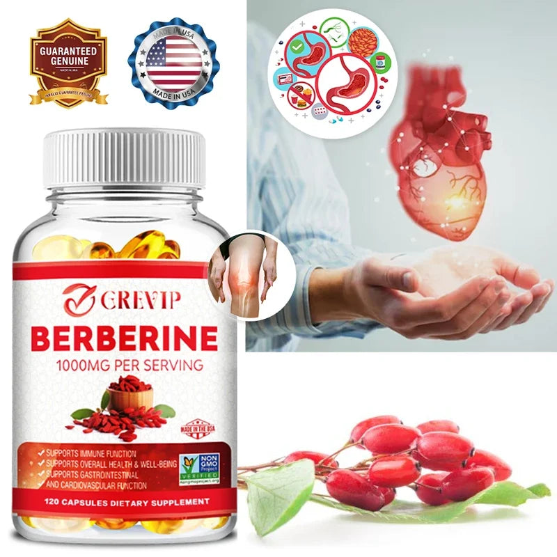 Berberine Extract 1000 Mg - Supports Gastrointestinal and Overall Health with Antioxidant Benefits Supplement