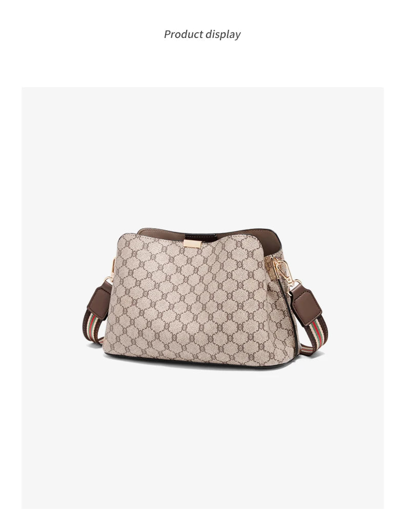 FOXER Monogram Women Shoulder Tote Bag 2025 Fashion Commuter Female Large Crossbody Purse for Mom