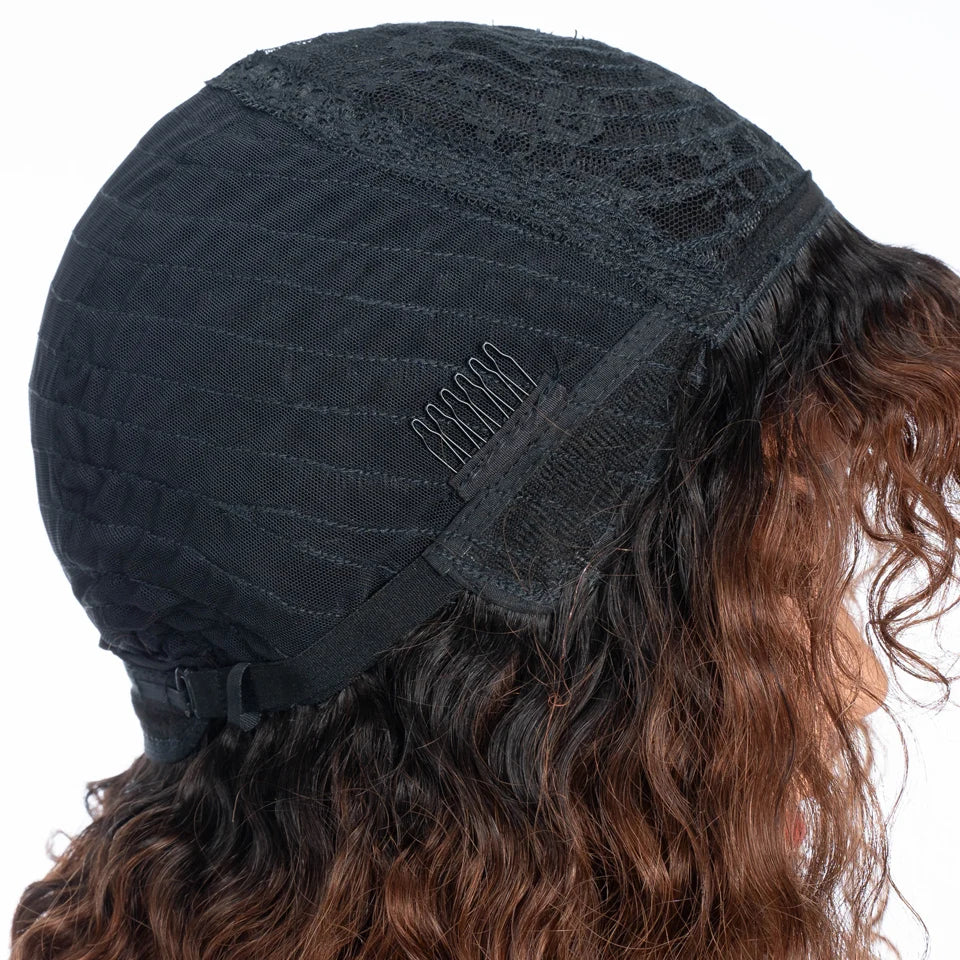 Lekker Colored Short Pixie Afro Kinky Curly Bob 100% Human Hair Wigs For Women Brazilian Remy Hair Ombre Brown Clearance Ginger Badiee Stylez