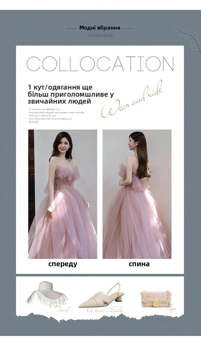 Princ Sle Wedding Dr Puffy Skirt Sweet Sle mid Waist Polyester Fiber Long Skirt No Sve Birthday Par aduation... Badiee Stylez