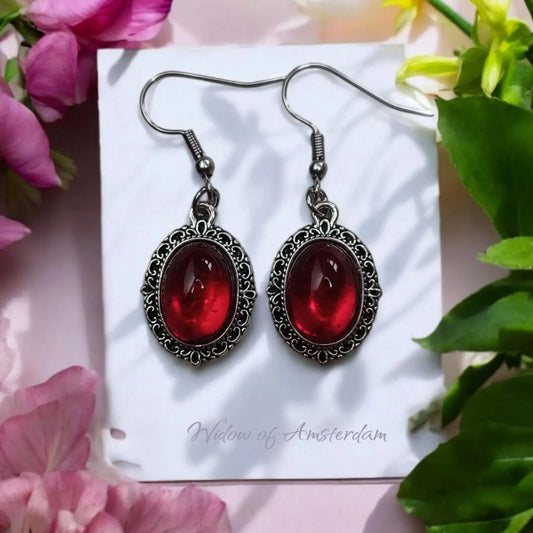 Vampire Drop Earrings, Voodoo jewelry, Gothic accessories, Blood, Retro, Pagan, Alternative, Vampire ear hooks For Women Girls Earrings CHINA