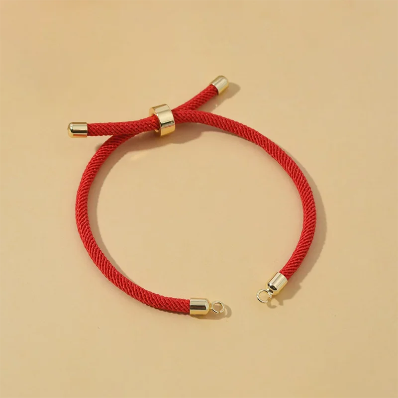 10Pcs Twisted Nylon Cords Bracelet Adjustable Extension Tail Chain Connector For DIY Handmade Jewelry Making Accessories Color 11