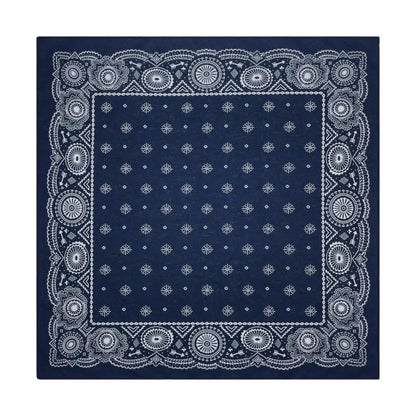 Popular Hip Hop Navy Blue Cashew Flower Bandana Men Women Outdoor Headbands Hair Band Wrist Wrap Amoeba Scarves Hair Accessories f-278