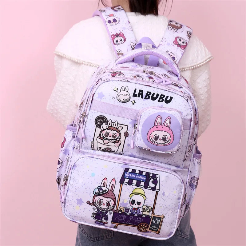 New Large Capacity Bag Children Backpack Cute Cartoon Primary School Bag Shoulder Bag New Kids Practical Portable Backpack