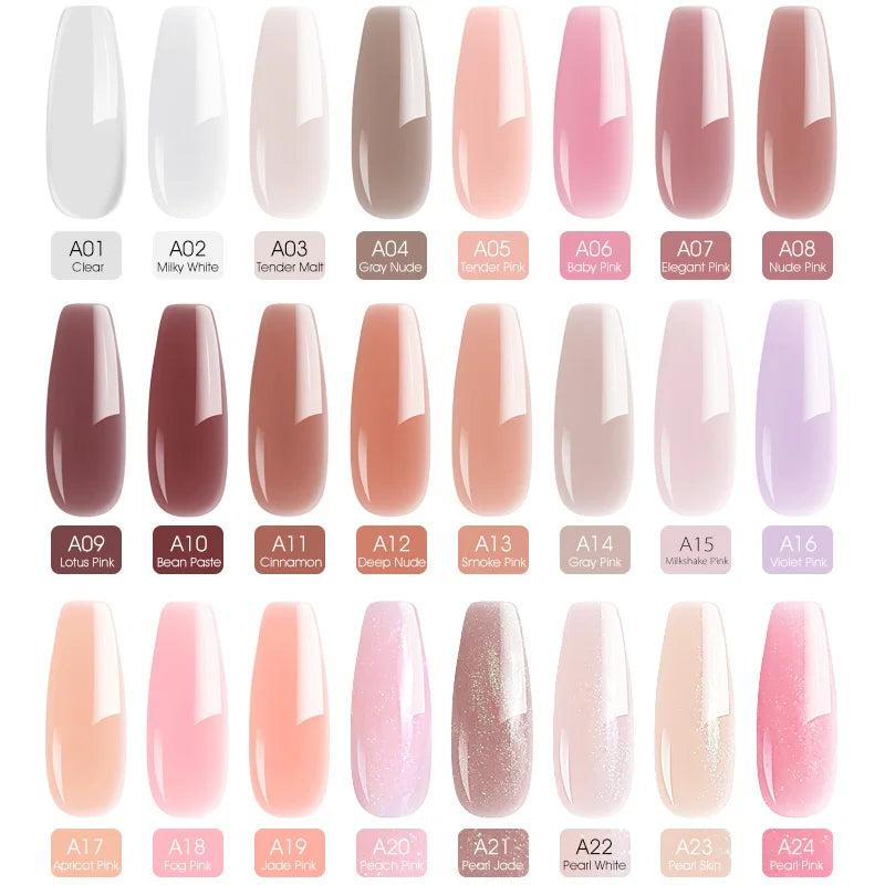 50ml Venalisa Soak off Thick Jelly Gel UV Construction Gel Builder Extend 24 Color Camouflage Milky White Nail Art Hard Nail Gel