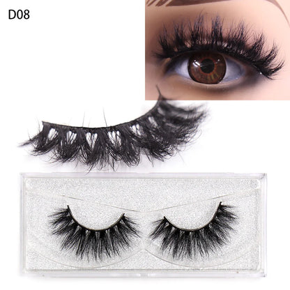 LEHUAMAO False Eyelashes Mink Lashes Natural Thick False Eyelashes Extension Wispy Soft Lashes Makeup Tools D22 1Pair-D08