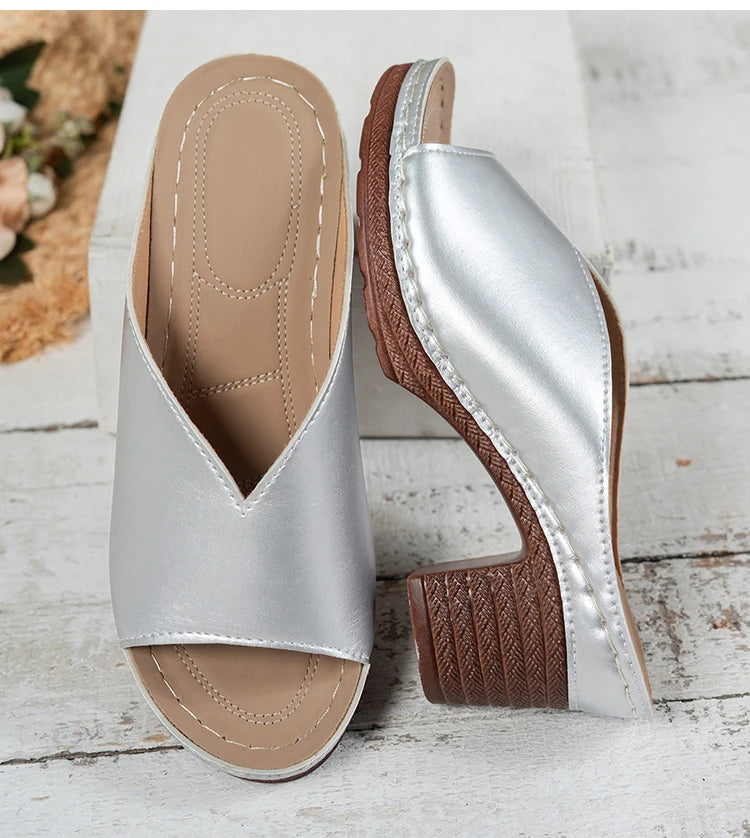 Women's Sandals Summer 2025 Heels Sandalias Mujer Peep Toe Woman ShoesCSummer Footwear Women Heeled Slippers Luxury Heeled Shoes