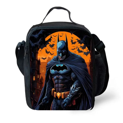 Child Superhero Batmans School Backpack with Lunch Bags ,Pencil Bags ,School Bags for Boys Girls Best Gift XHOO1-KB-049-A4