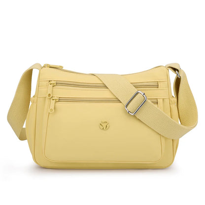 Just Hold A Lot Waterproof Nylon Shoulder Crossbody Bags for Women Messenger Travel Daily Use Bags Suitable for Mothers Shopping Naihuangse