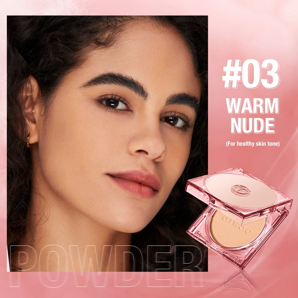 O.TWO.O Face Powder Oil-control 24 Hours Long Lasting Waterproof Matte Face Makeup Cosmetic Setting Compact Powder 03 WARM NUDE
