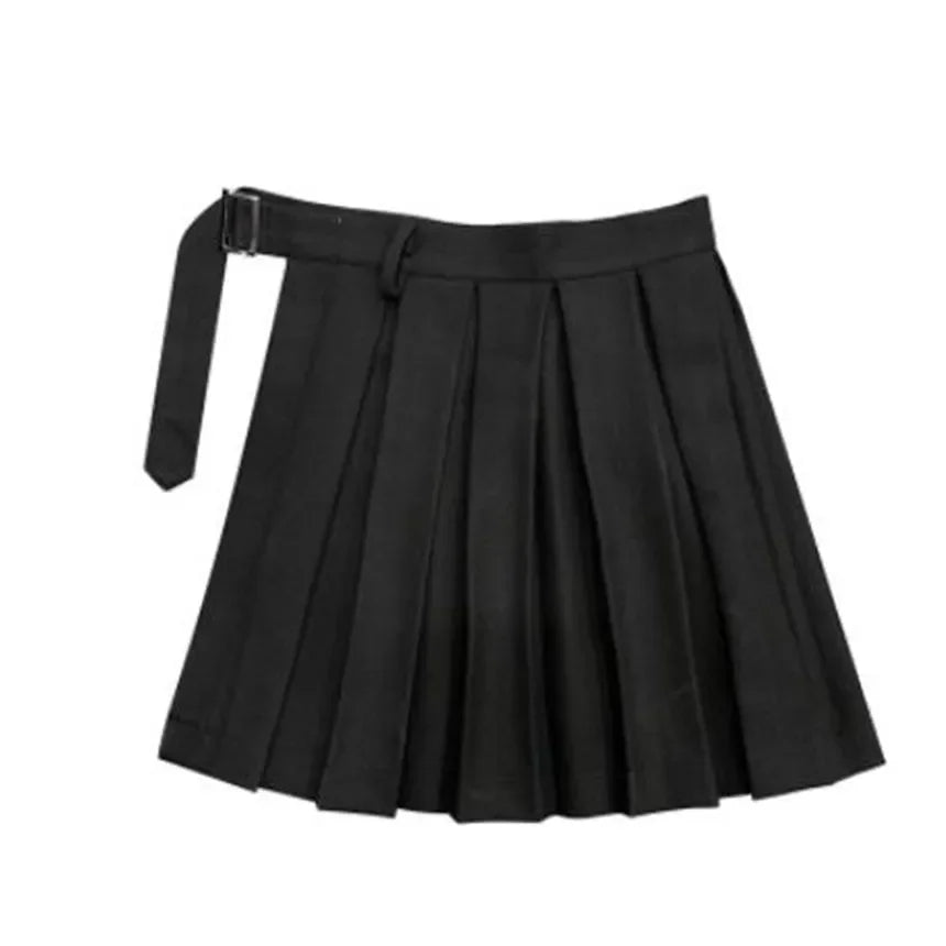 Female Punk Skirt Gothic Style Plaid Irregular Skirts Women Asymmetrical High Waist Pleated Mini Skirts sexy skirt for sex 9601-QHS