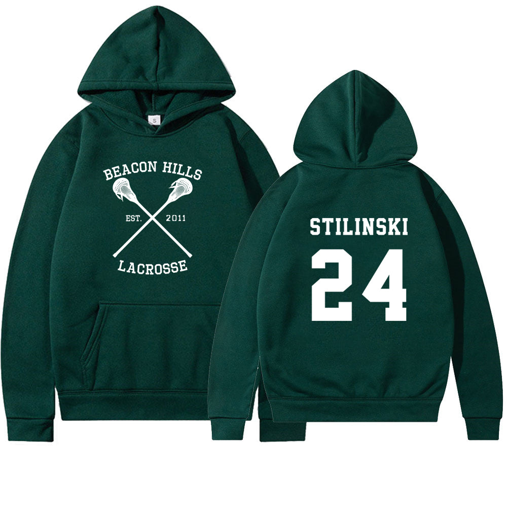 Teen Wolf Hoodie Beacon Hills Lacrosse Hoodie Stilinski 24 Teen Wolf Hooded Sweatshirt Dylan Obrien Unisex Teen Wolf Hoodies