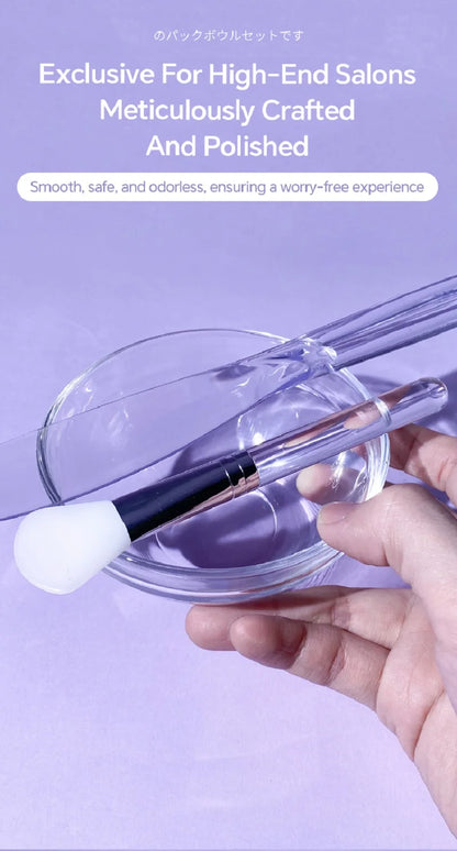 Skin Care DIY Mask Set Clear Rod Mud Mixing Bowl Spoon Set Soft Applicator Brushes for Face Deep Cleaning Portable Beauty Tools