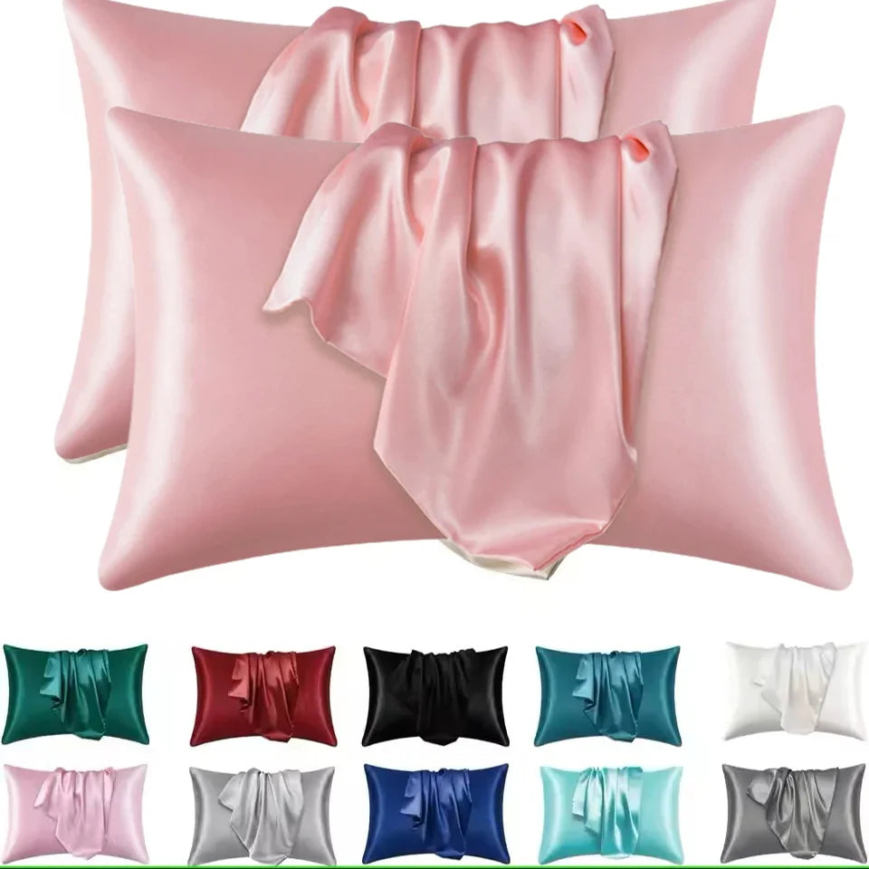 Pillowcase Silk Pillow Cover Silky Satin Hair Beauty Pillow case Comfortable Pillow Case Home Decor wholesale Badiee Stylez