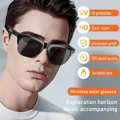 Xiaomi Bluetooth Glasses Earphones 2025 New Edition, Glasses with Earphone Function Smart Touch Waterproof Microphone Earphones Badiee Stylez