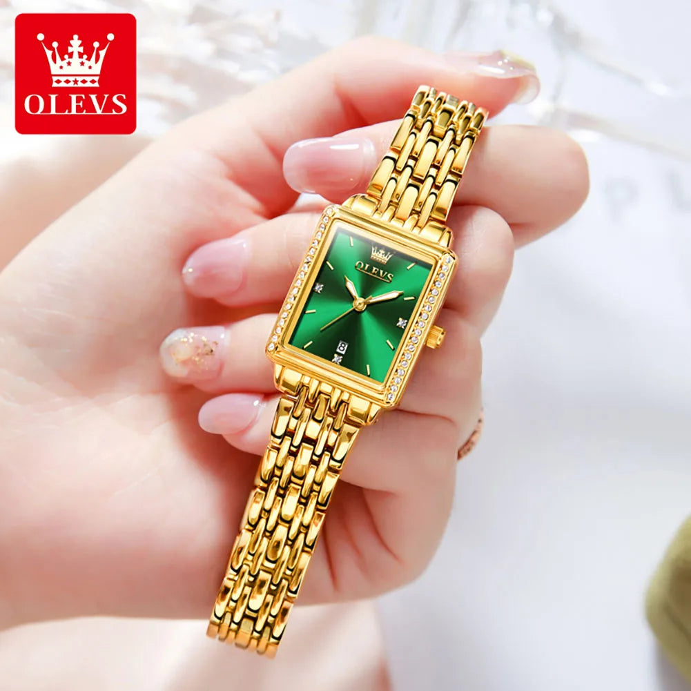 OLEVS 9995 Women's Watch Luxury Elegant Quartz Ladies Wristwatch Top Brand Waterproof Luminous Date Original Watch For Women