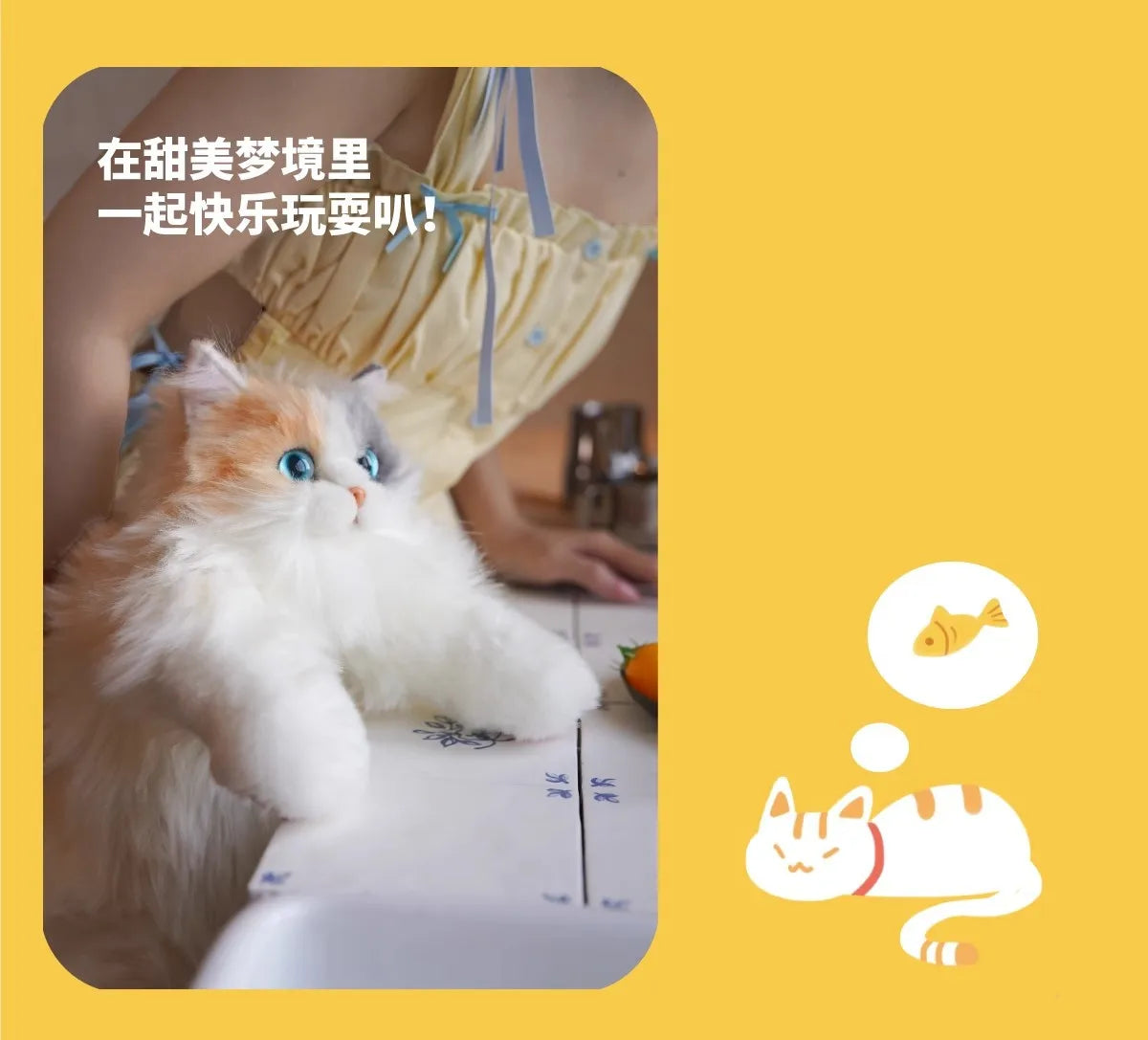 Super Realistic Three Flower Cat Backpack Pure Handmade Cute Cat Plush Doll Shopping Bag Travel Storage Makeup Bag Birthday Gift