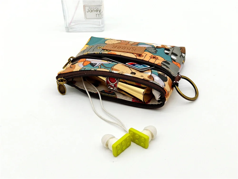 Polyester Waterproof Women's Coin Bag Ladies Organizer Wallet Female Phone Purse Money Pouch Clutch Handbag Carteira for Girls