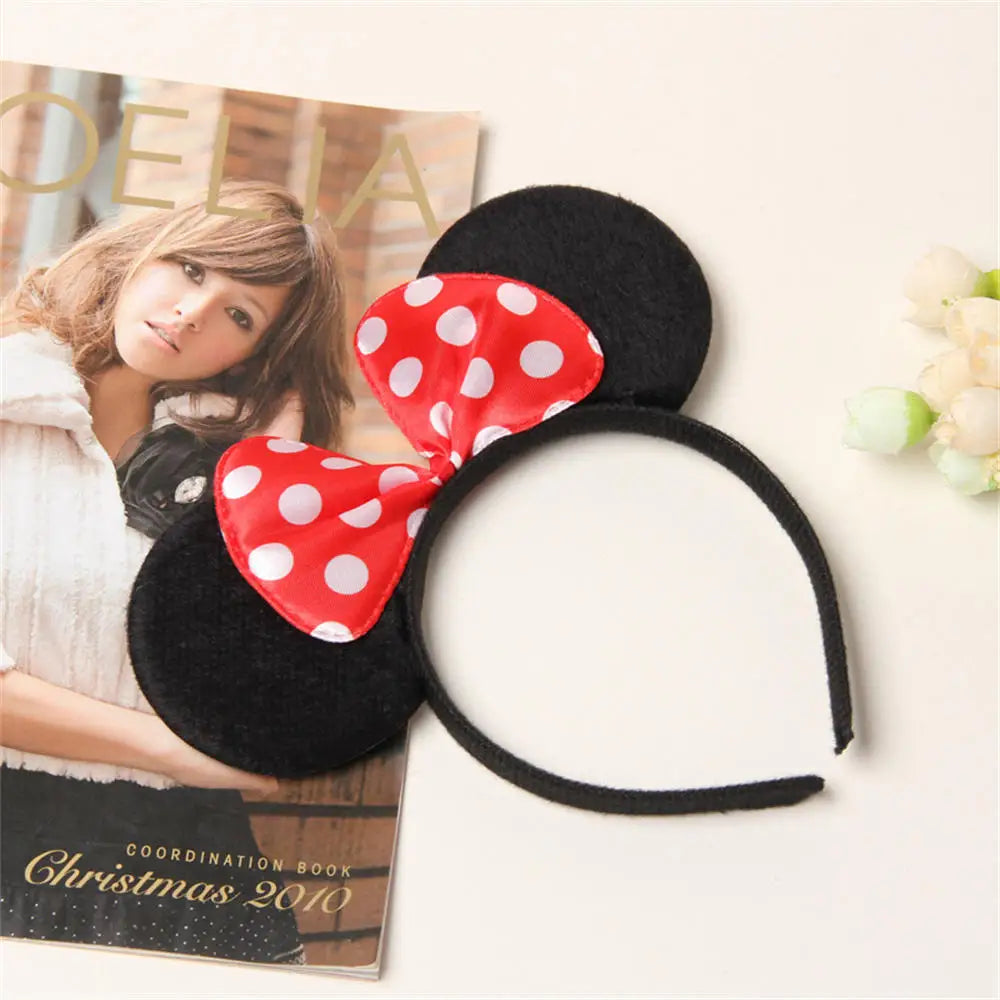 Knot Accessories Minnie Hairbands Favors Mom Lovely Ears Kids Mickey Headbands Hair Boys Party Sequin Baby Birthday Bows Girls