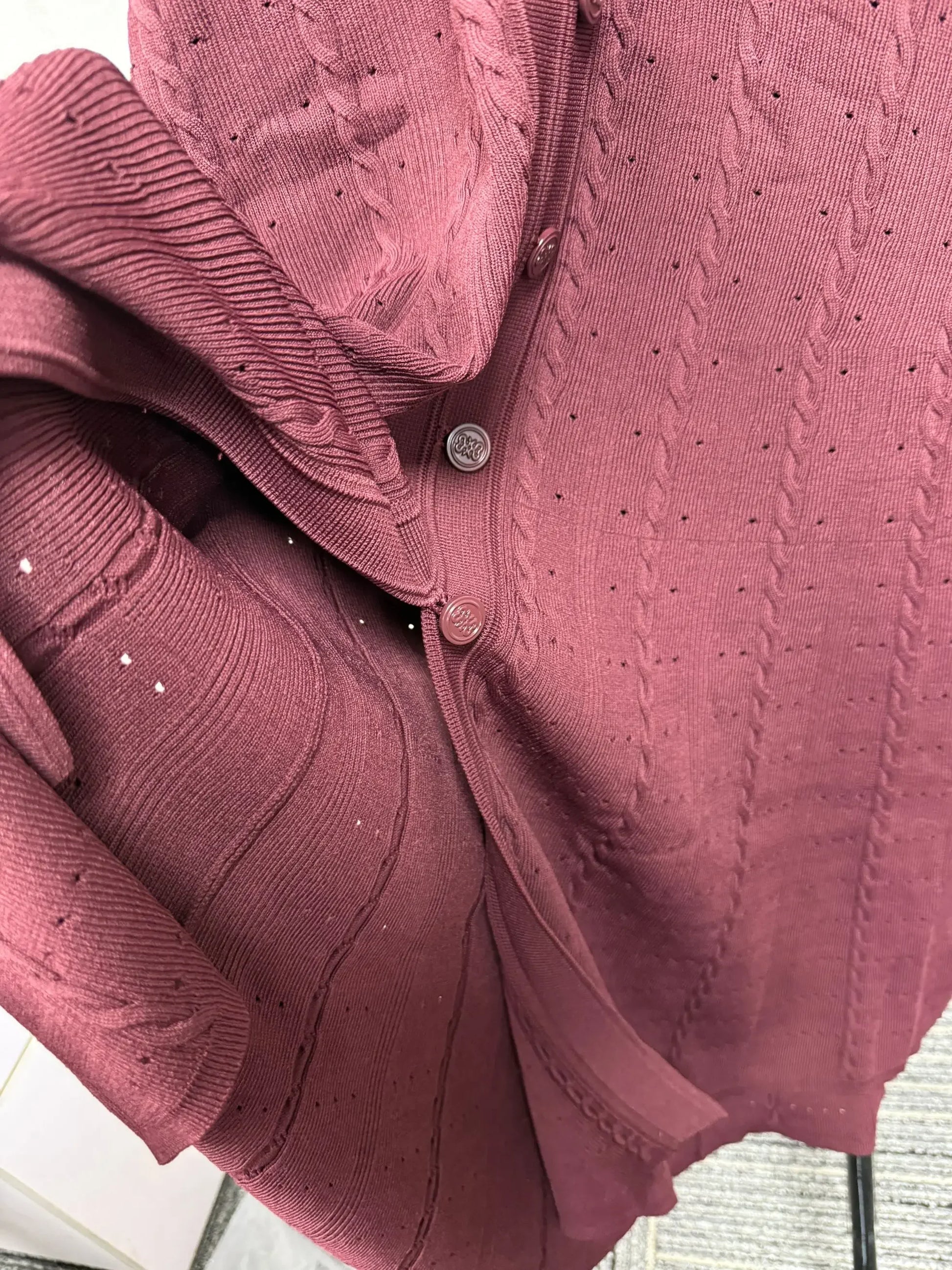 Women O-Neck White Knit Thread Mid-Length Dress Summer 2024 New Elegant Lady Ruffled Sleeve Single Breasted Slim Long Robe Badiee Stylez