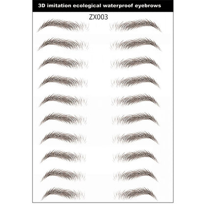 4D Hair-Like Eyebrow Stickers Waterproof Eyebrow Tattoo Water Transfer Eye Brow Enhancer Long Lasting Korean Cosmetics ACE682